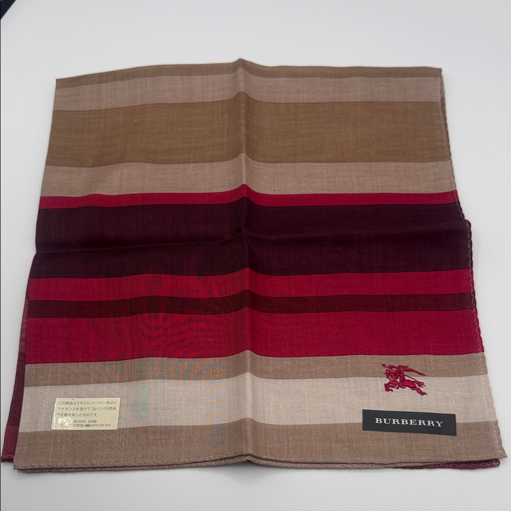 Burberry Multicolor Striped Handkerchief/ scarf Cotton unisex